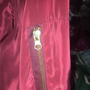 Maroon/Burgundy Bomber Jacket